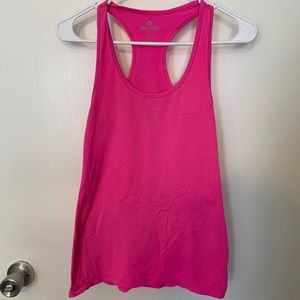 Bright pink racer back workout top